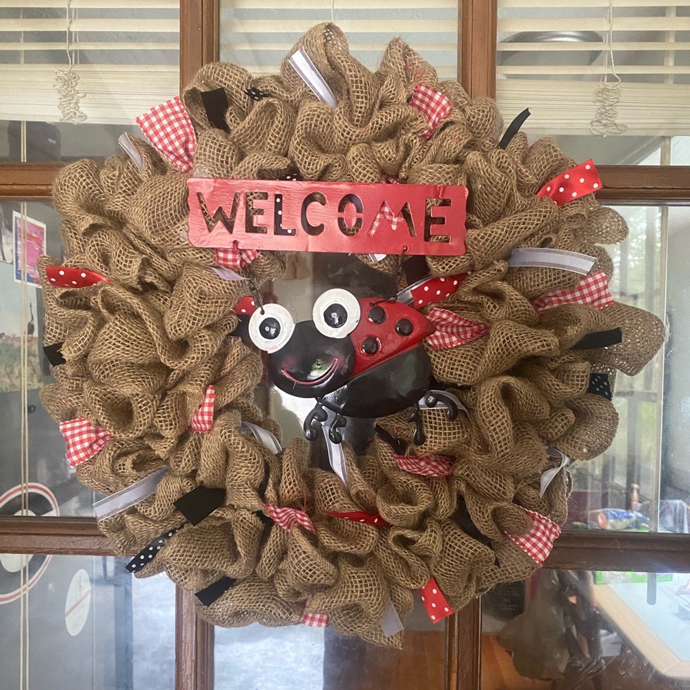 custom ladybug wreath